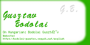 gusztav bodolai business card